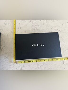CHANEL Black Box with White Logo Centered